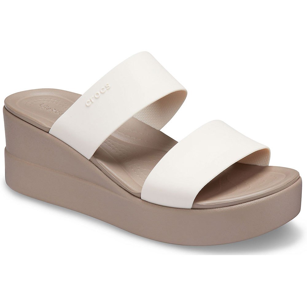 Crocs Brooklyn Mid Wedge Sandalen EU 42-43 Stucco / Mushroom günstig online kaufen