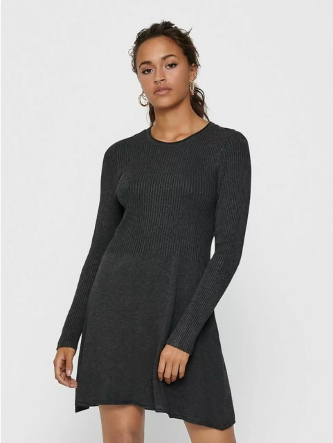ONLY Strickkleid Mini Skater Kleid Langarm Strick Tunika Dress ONLALMA (lan günstig online kaufen