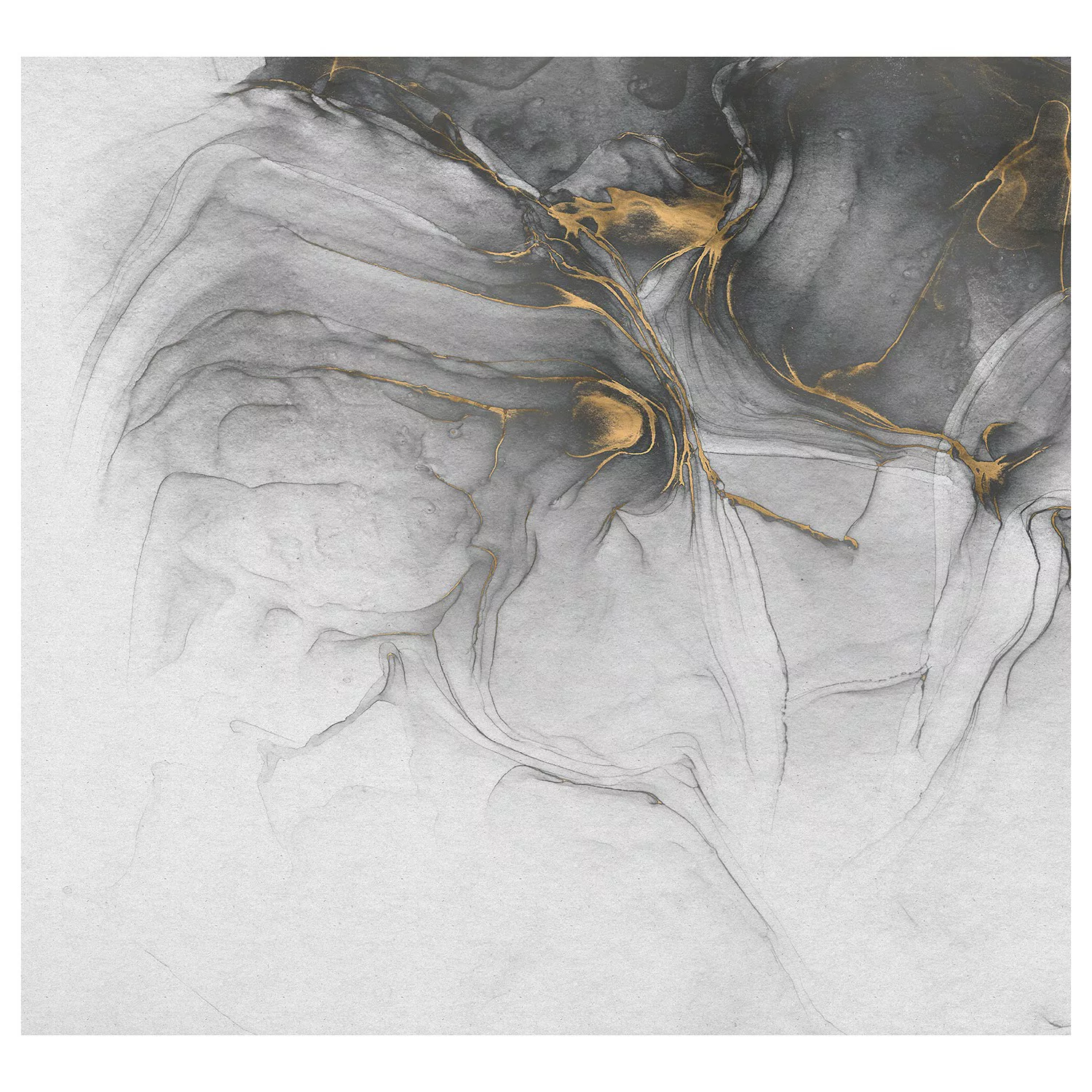 KOMAR Vlies Fototapete - Ink Gold Flow - Größe 300 x 280 cm mehrfarbig günstig online kaufen