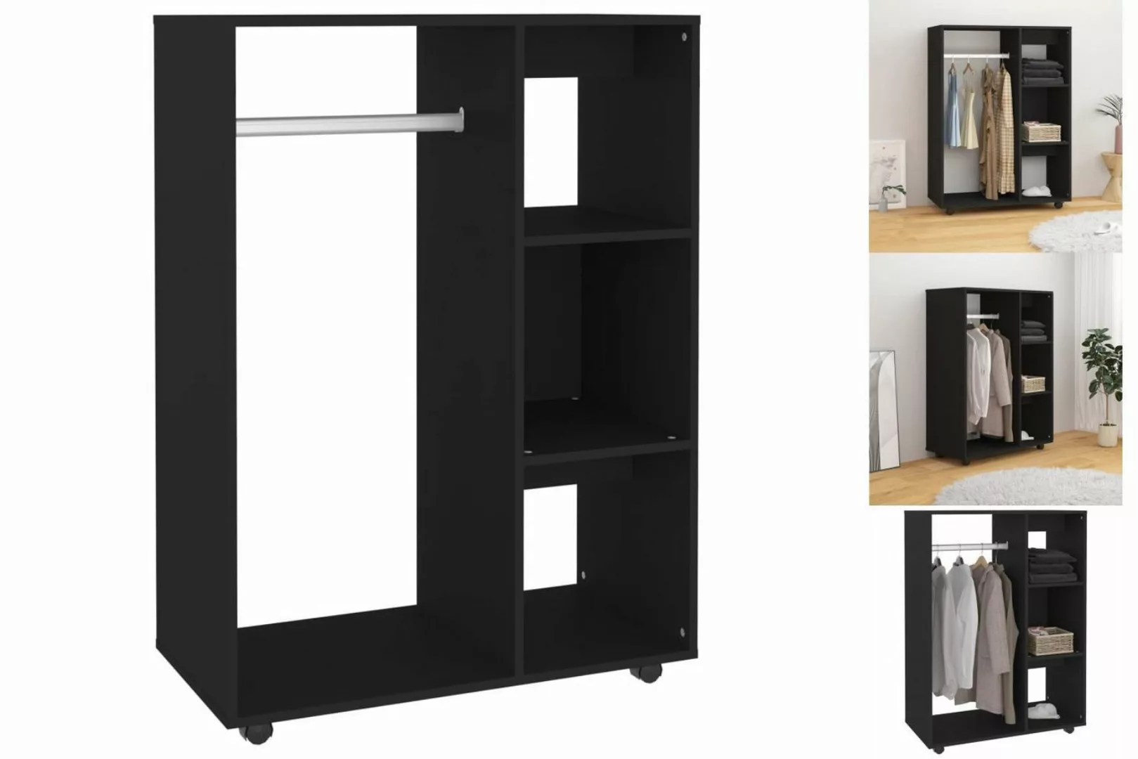 vidaXL Kleiderschrank Kleiderschrank Schwarz 80x40x110 cm Spanplatte günstig online kaufen