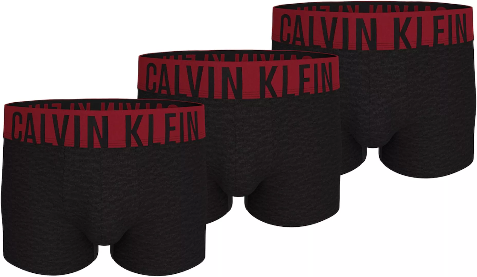 Calvin Klein 3-er Set Boxer Briefs Schwarz mit verschiedenfarbigem Webbund günstig online kaufen