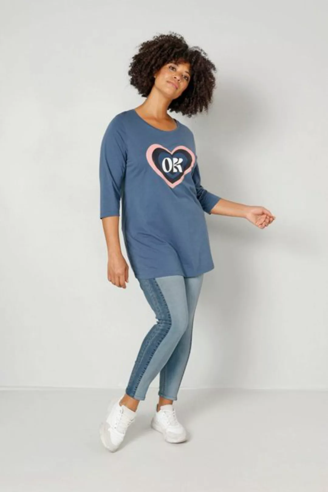 Angel of Style Strickpullover T-Shirt OKAY Rundhals 3/4-Ärmel günstig online kaufen