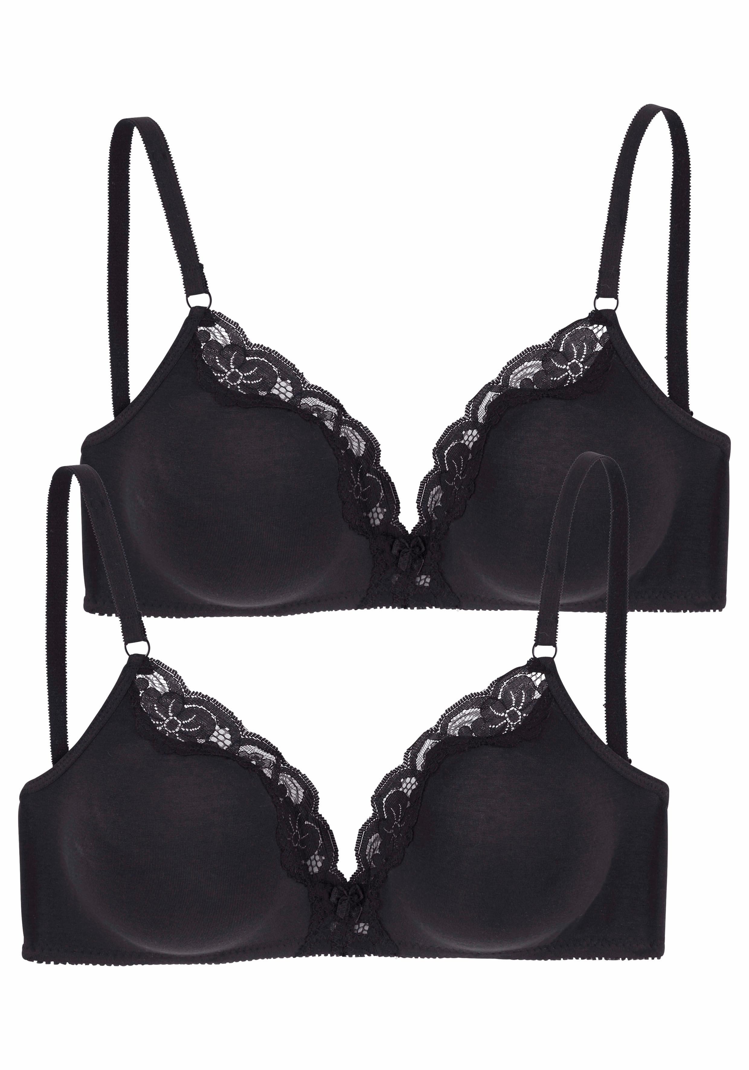 petite fleur Bralette-BH, ohne Bügel aus Baumwolle mit Spitze günstig online kaufen