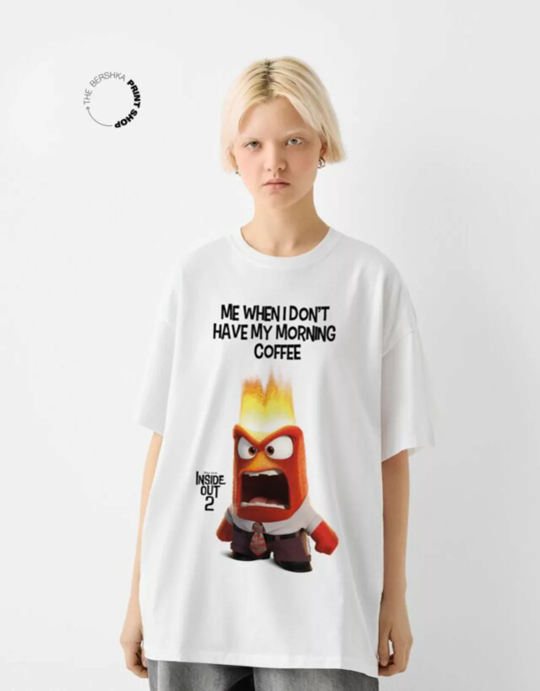 Bershka Oversize-T-Shirt Inside Out 2 Mit Kurzen Ärmeln Damen Xs Grbrochene günstig online kaufen