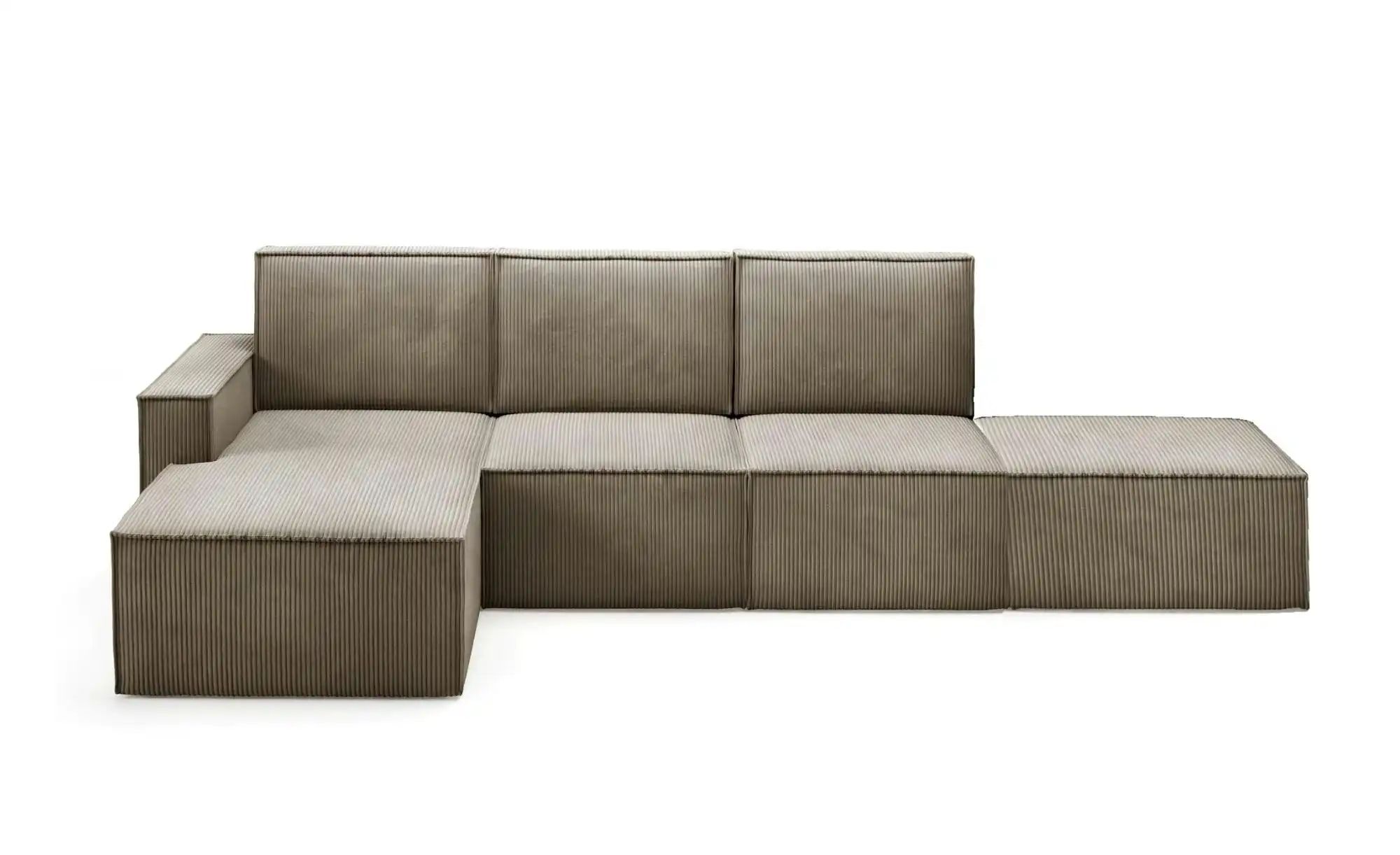 Ecksofa mit Pouf Orto ¦ braun ¦ Maße (cm): B: 329 H: 93 Polstermöbel > Sofa günstig online kaufen