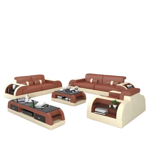 JVmoebel Sofa Sofagarnitur Moderne Wohnzimmer Couch Sofa Sitz 3+1+1 Set, Ma günstig online kaufen