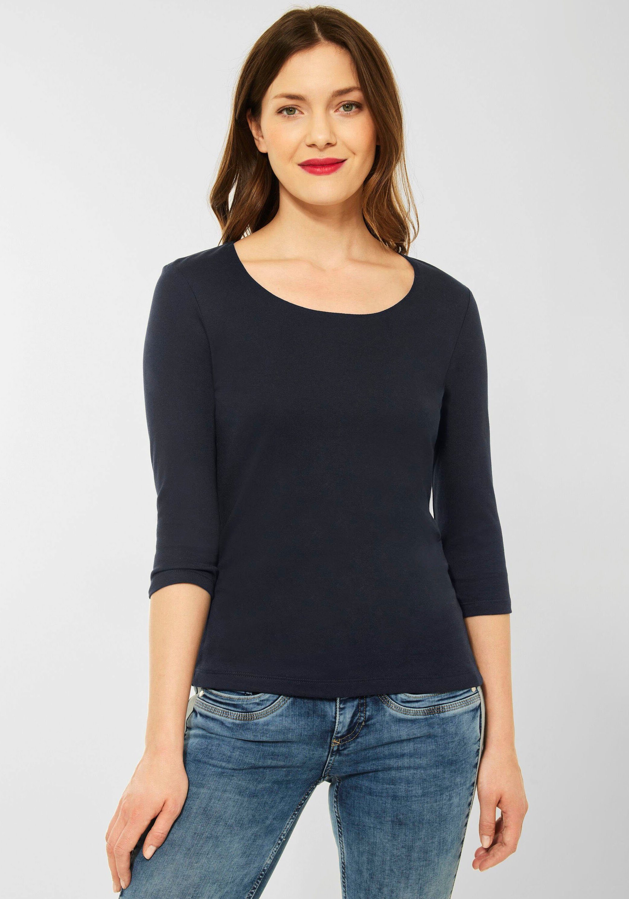 STREET ONE 3/4-Arm-Shirt, mit Rundhalsausschnitt günstig online kaufen