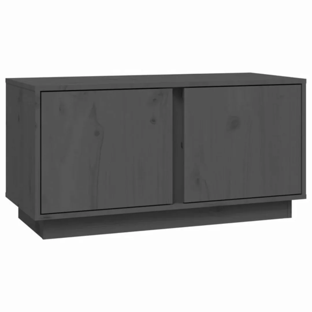 vidaXL TV-Schrank TV-Schrank Grau 80x35x40,5 cm Massivholz Kiefer günstig online kaufen