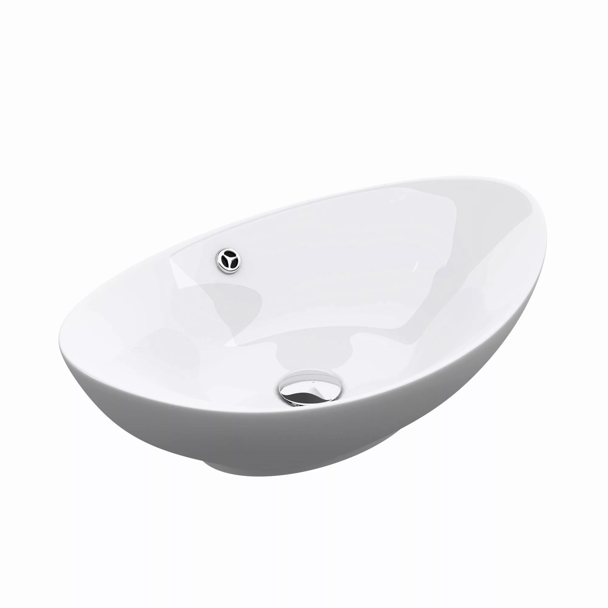 doporro Waschbecken keramik Aufsatzwaschbecken oval Waschtisch günstig online kaufen