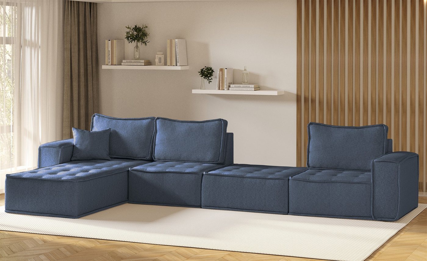 Fun Möbel Ecksofa Modulsofa 4-teilig SANDE XL in Stoff, Alle Module zu Syst günstig online kaufen