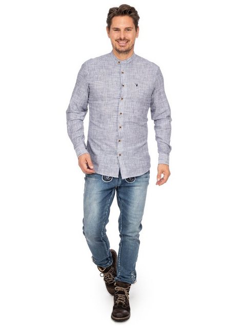 Spieth & Wensky Trachtenhemd Hemd ARNOLD blau (Slim Fit) günstig online kaufen