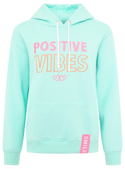 Zwillingsherz Hoodie Positive Vibes Mit Baumwolle, Mit Kapuze, Stickerei günstig online kaufen