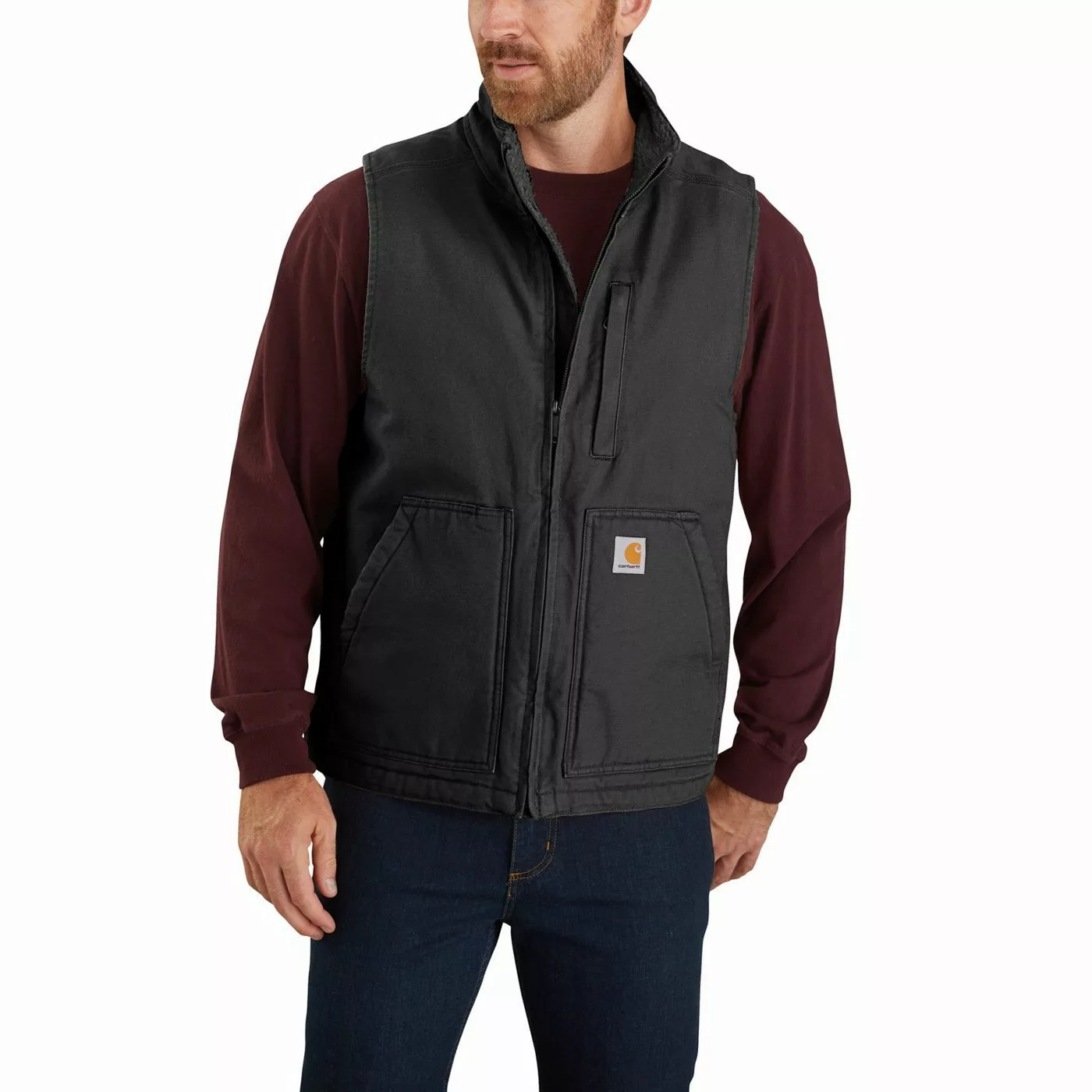 Carhartt Plüschweste WASHED DUCK LINED MOCK NECK VEST (1-tlg) günstig online kaufen