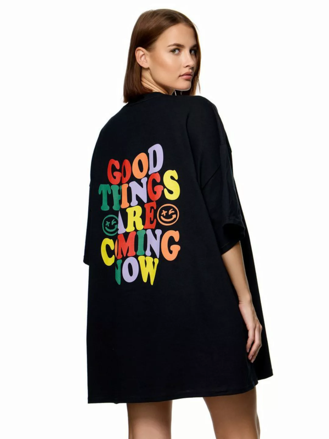 Worldclassca T-Shirt Worldclassca Oversized Print T-Shirt lang Tee Sommer O günstig online kaufen