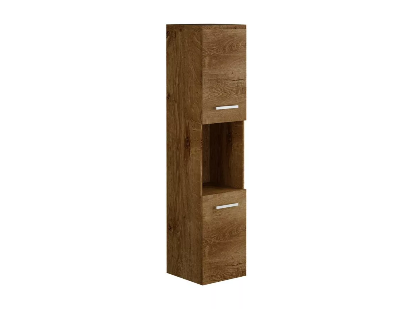 Badezimmerschrank mit Ablage in Holzoptik - 30 x 30 x 133 cm - Holzfarben - günstig online kaufen