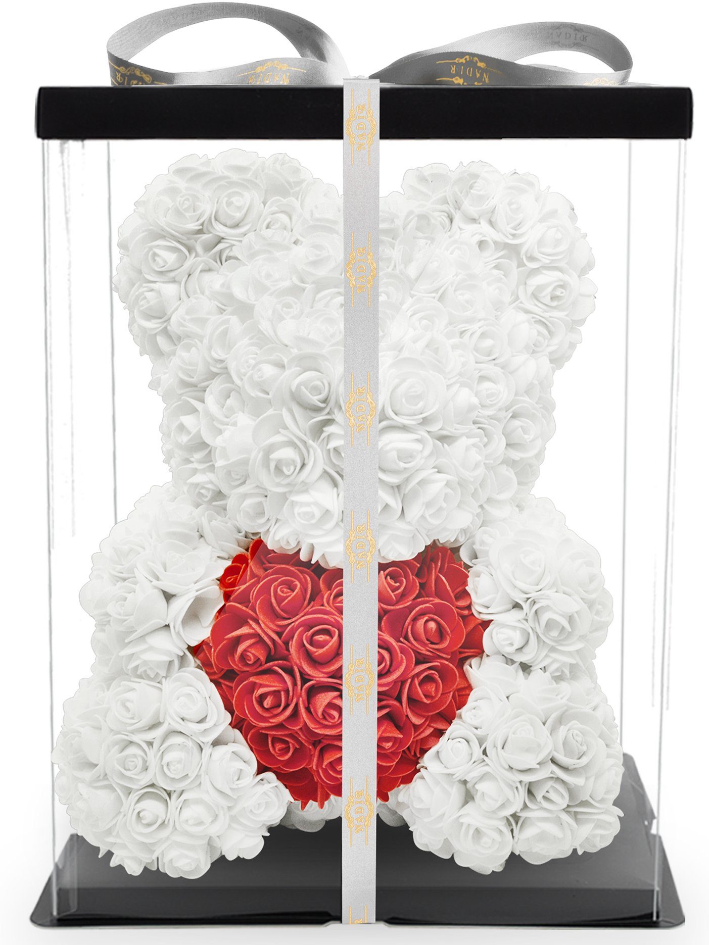 Kunstblume Rosenbär 40 cm inkl. Geschenkbox günstig online kaufen
