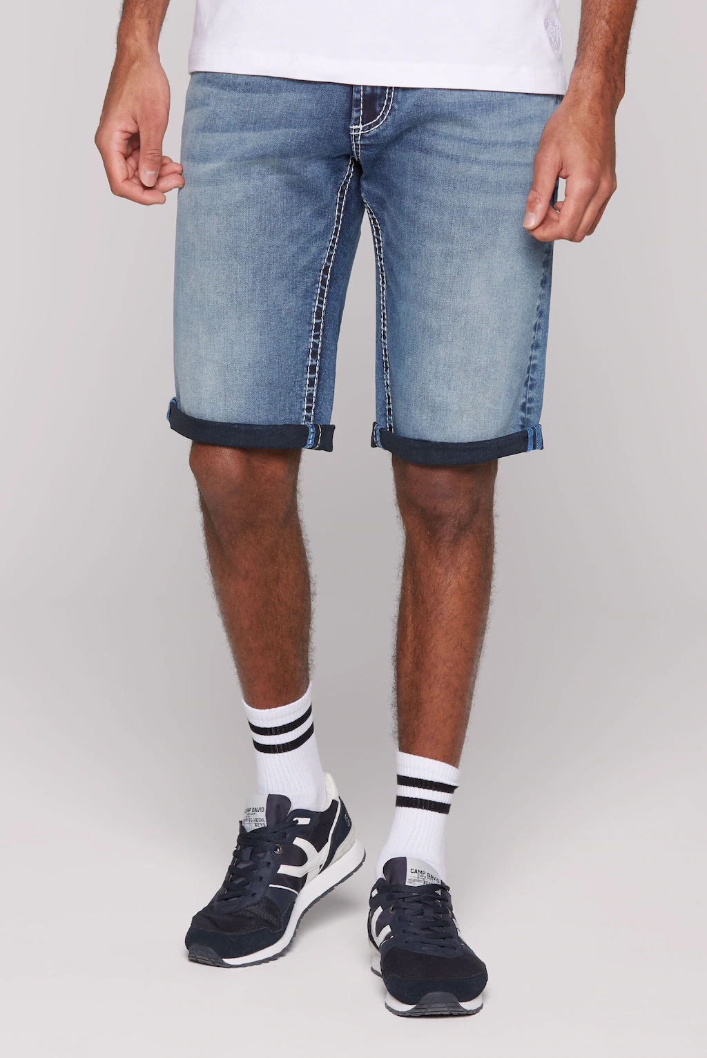CAMP DAVID Jeansshorts, mit breiten Nähten günstig online kaufen