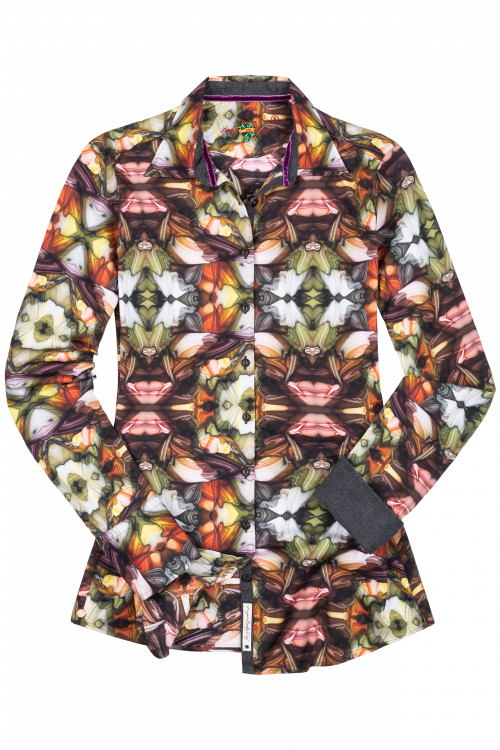 Designer-Bluse mit Kaleidoskop-Print - Stretch günstig online kaufen