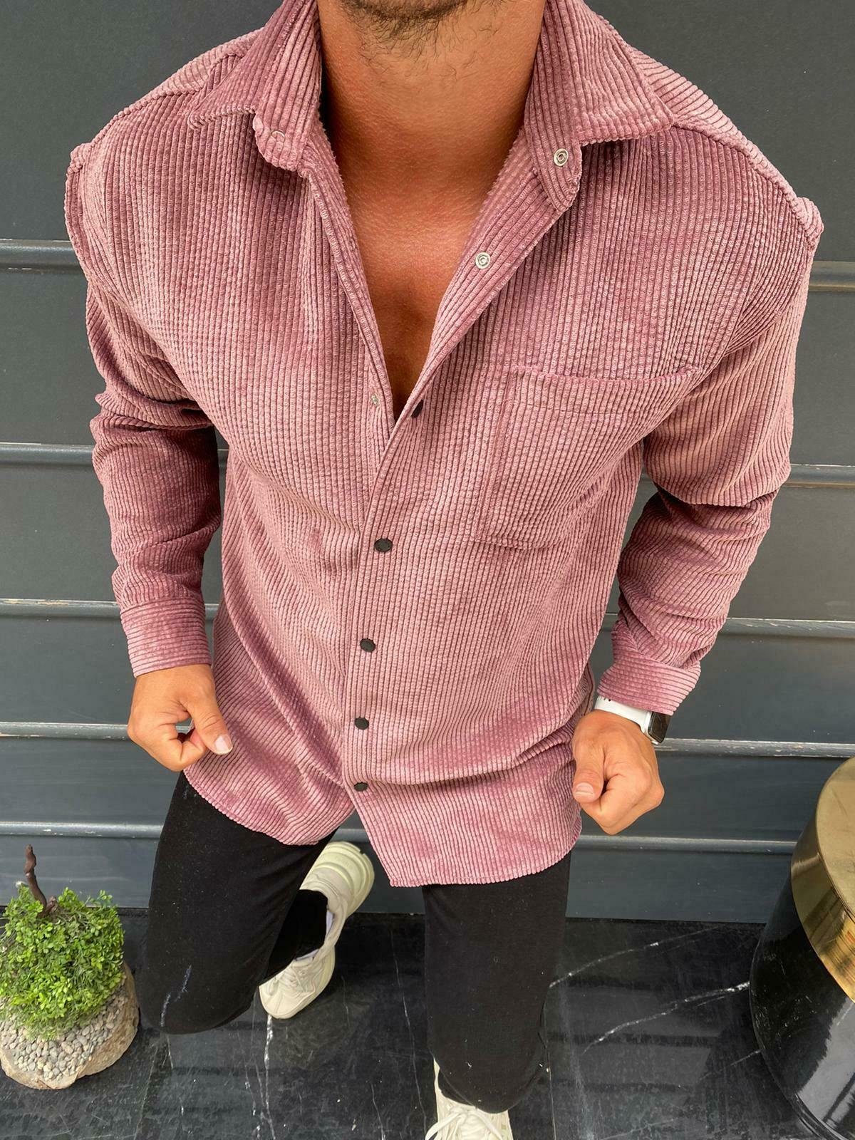 Megaman Jeans Langarmhemd Herren Cord Hemd günstig online kaufen