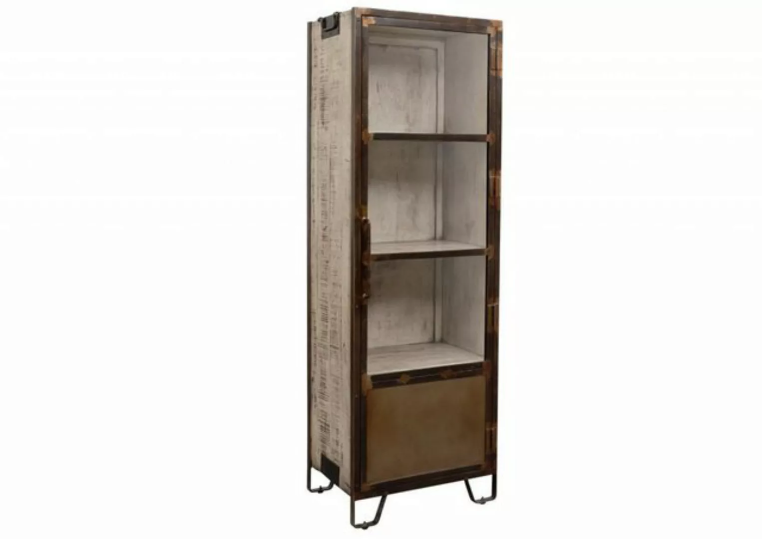 Massivmoebel24 Standvitrine Vitrine Mango 60x40x180 braun lackiert HEAVY IN günstig online kaufen