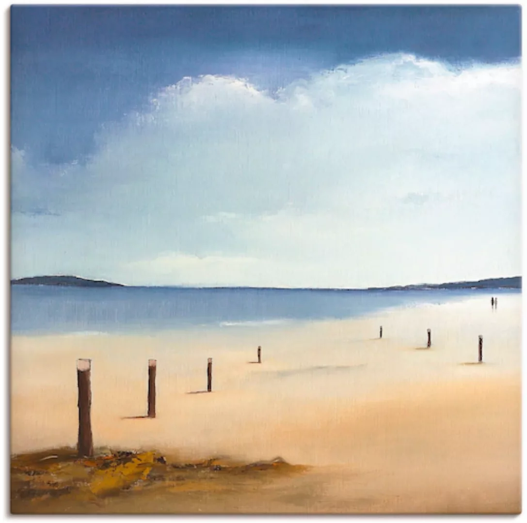 Artland Leinwandbild "Am Strand entlang", Strand, (1 St.) günstig online kaufen