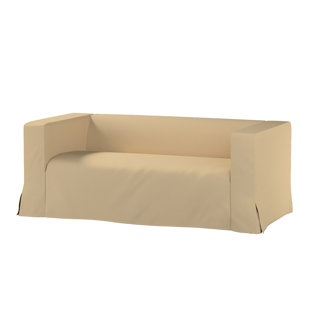 Bezug für Klippan 2-Sitzer Sofa, lang mit Kellerfalte, caffe latte, Klippan günstig online kaufen