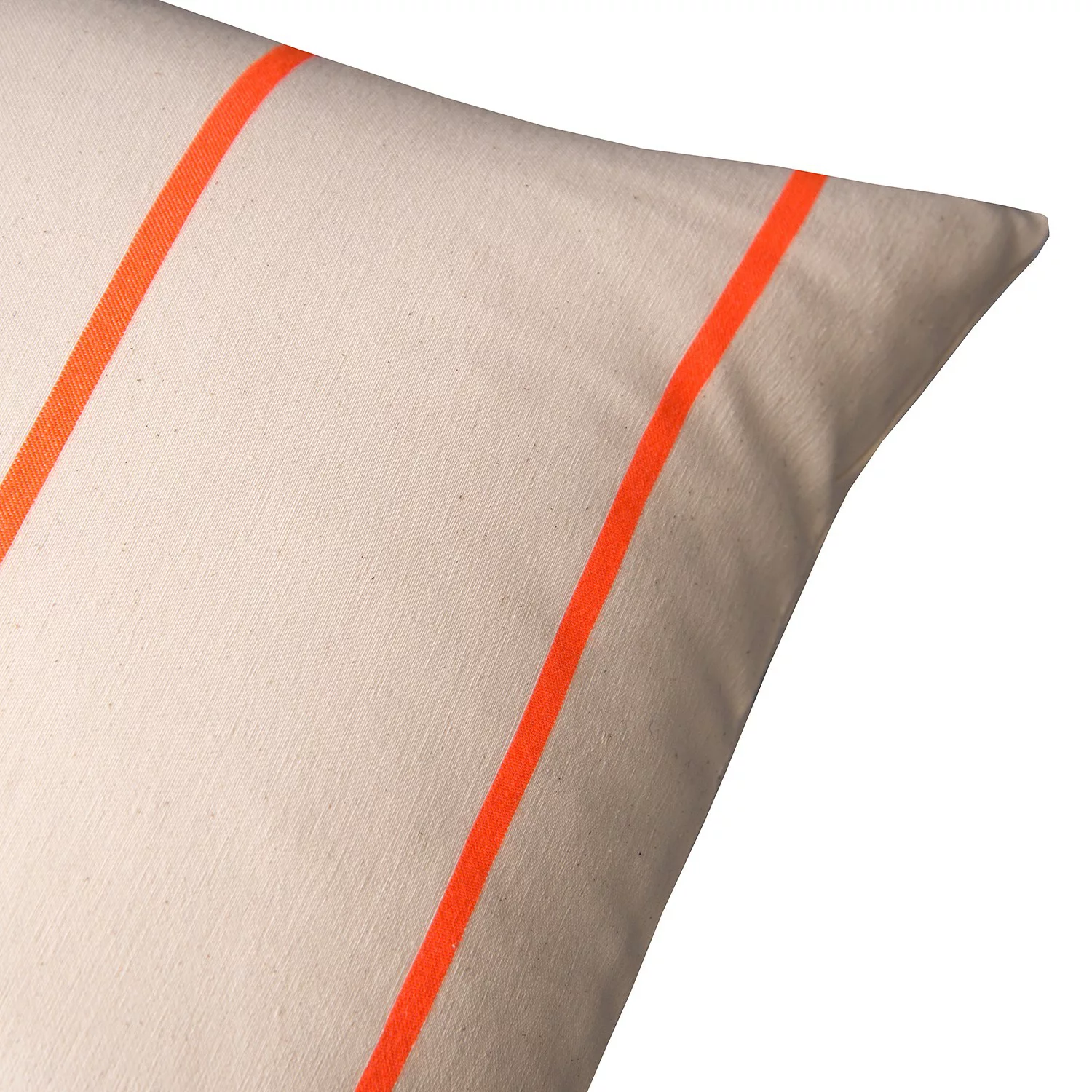 home24 Tom Tailor Kissenbezug Neon Stripes Offwhite/Orange 70x30 cm (BxH) G günstig online kaufen