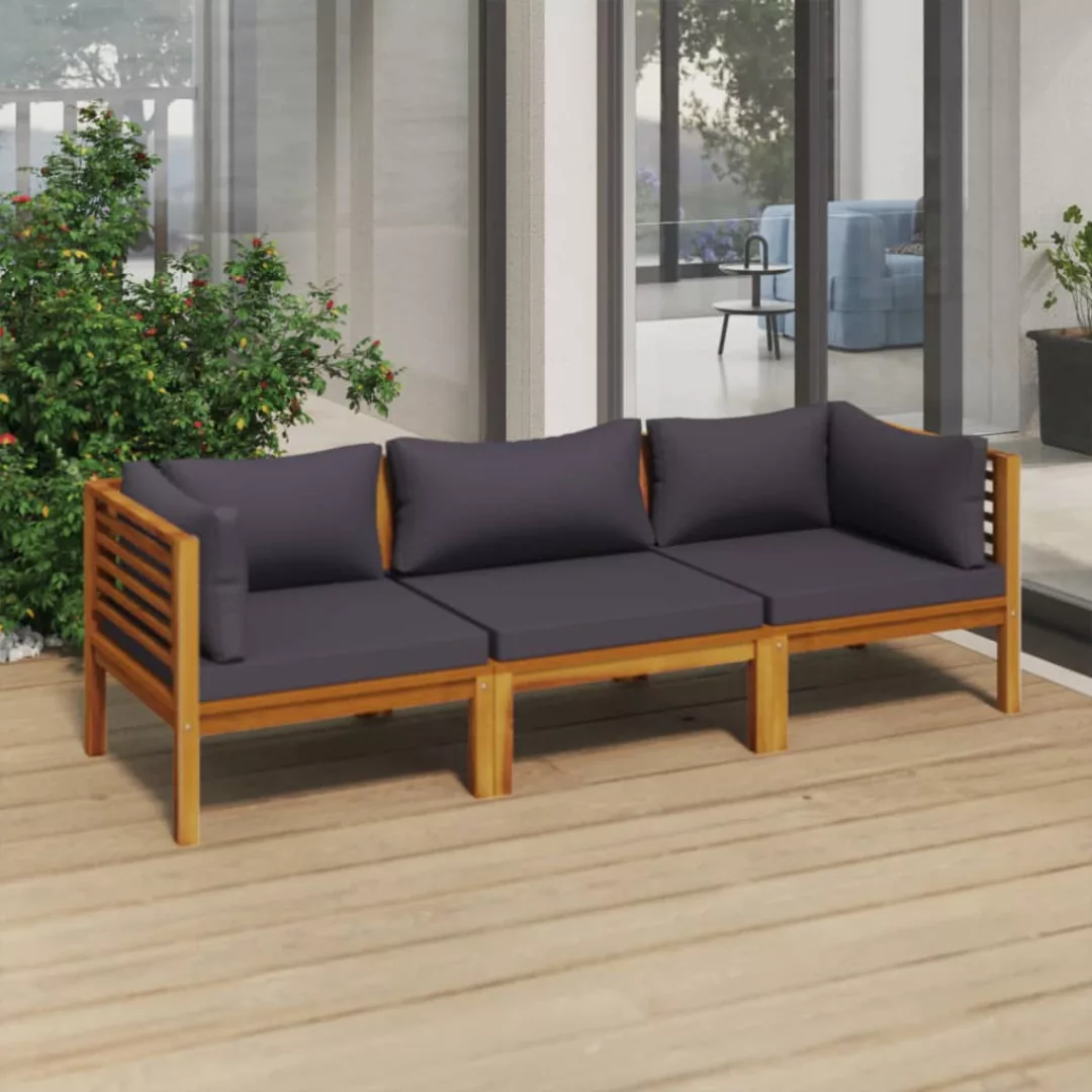 3-sitzer-gartensofa Mit Auflage Akazie Massivholz günstig online kaufen