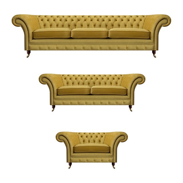 JVmoebel Chesterfield-Sofa Sofagarnitur Set Design Sofa Polster Couchen Mod günstig online kaufen