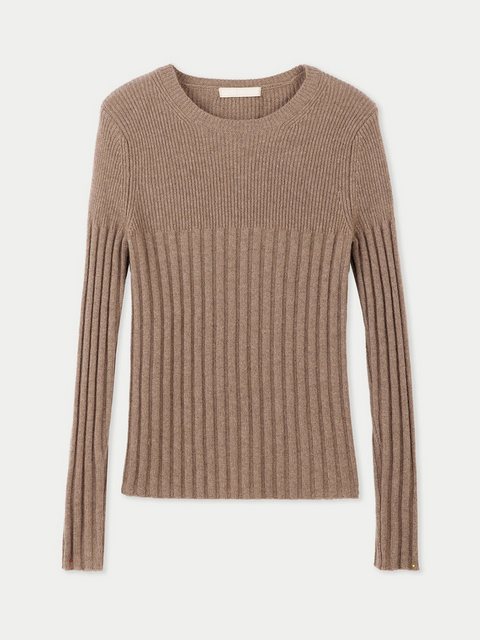 GOBI Cashmere Rundhalspullover Rundhalspullover aus Kaschmir mit Rippenstri günstig online kaufen