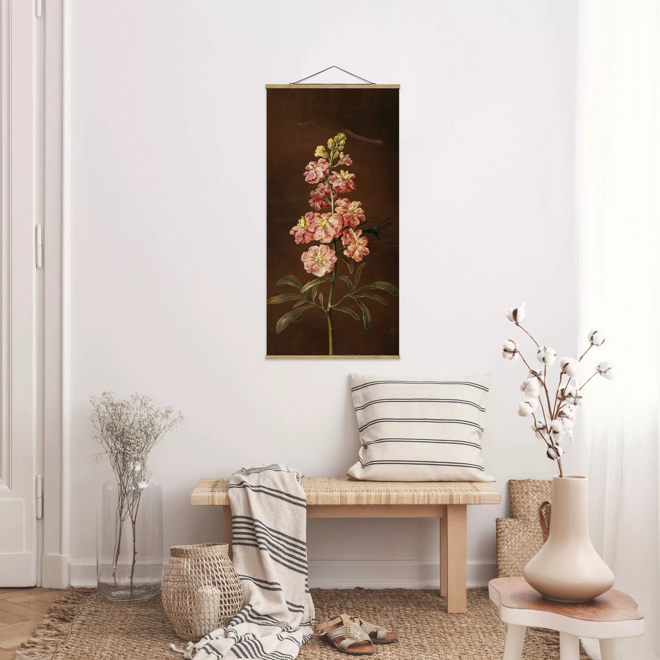 Stoffbild Blumen mit Posterleisten - Hochformat Barbara Regina Dietzsch - E günstig online kaufen