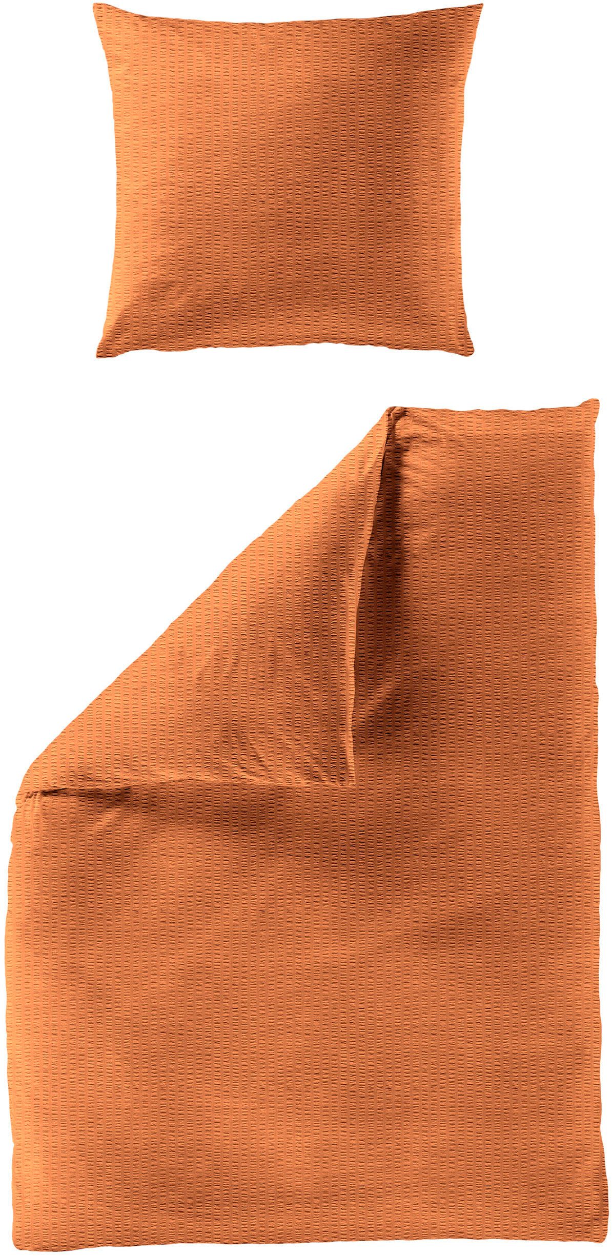 BIERBAUM Bettwäsche Chic Uni, Seersucker, 2 günstig online kaufen