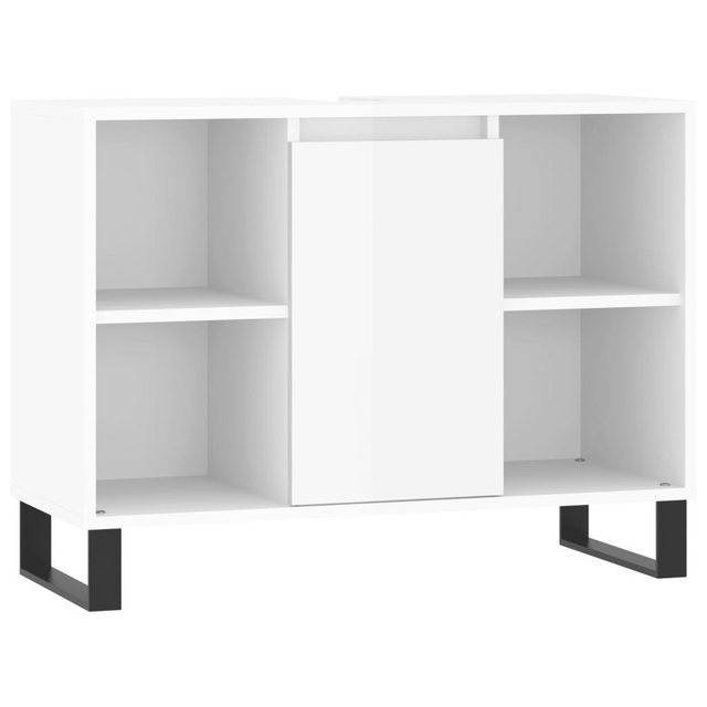 vidaXL Waschbeckenunterschrank Badschrank Hochglanz-Weiß 80x33x60 cm Holzwe günstig online kaufen