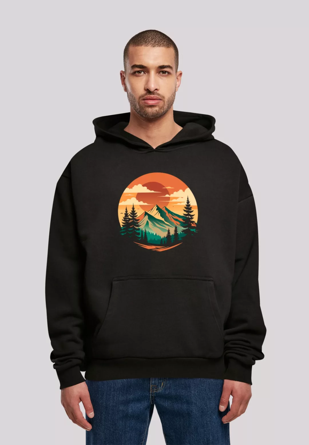 F4NT4STIC Kapuzenpullover "Sonnenuntergang Berglandschaft", Premium Qualitä günstig online kaufen