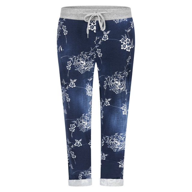 Mississhop Chinohose Damen Hose Blumen Jogginghose Baumwolle gemustert M. 2 günstig online kaufen