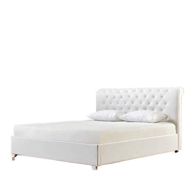 Xlmoebel Bett Designer Bett Chesterfield Kunstleder Polsterung 140/160/180/ günstig online kaufen