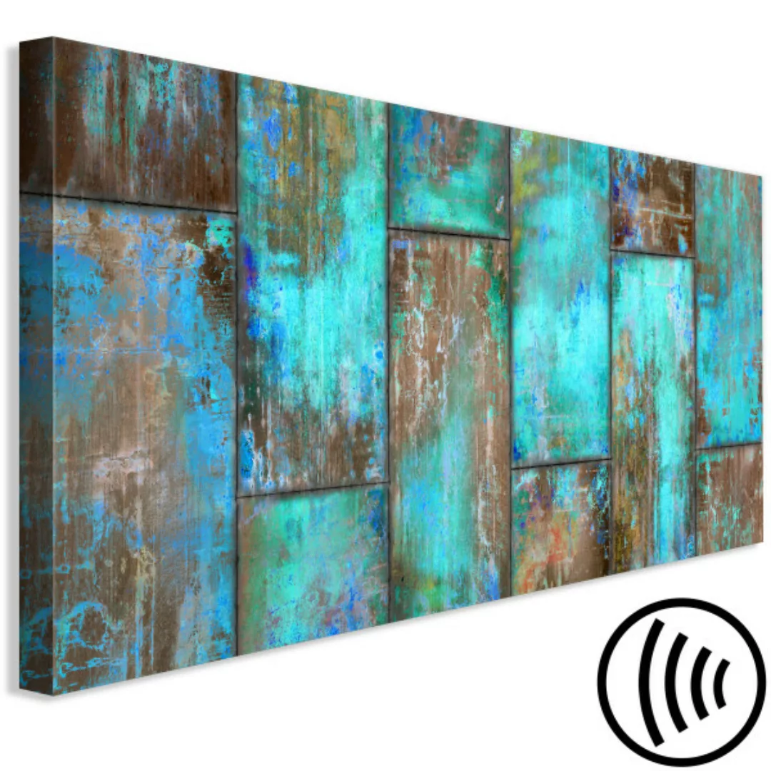 Leinwandbild Metal Mosaic: Blue XXL günstig online kaufen