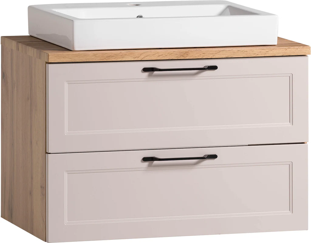 welltime Waschtisch "Lana", Badmöbel inkl. Waschbecken, 80 cm breit günstig online kaufen