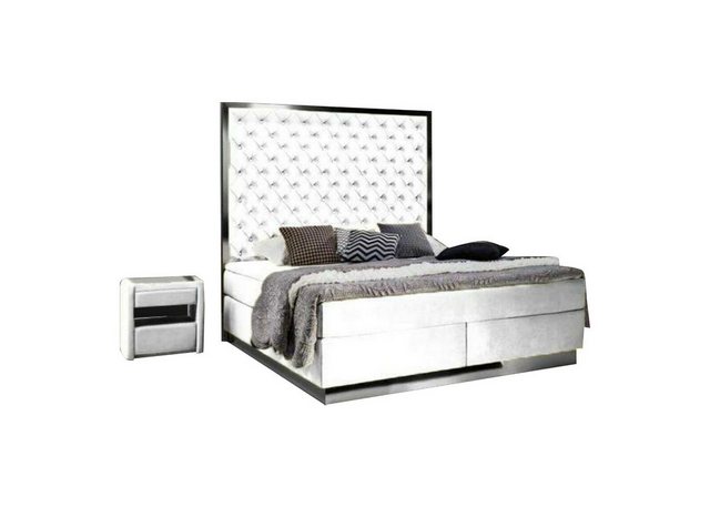 JVmoebel Bett, Boxspringbett Stoff Möbel Betten Bett Textil Schlafzimmer günstig online kaufen