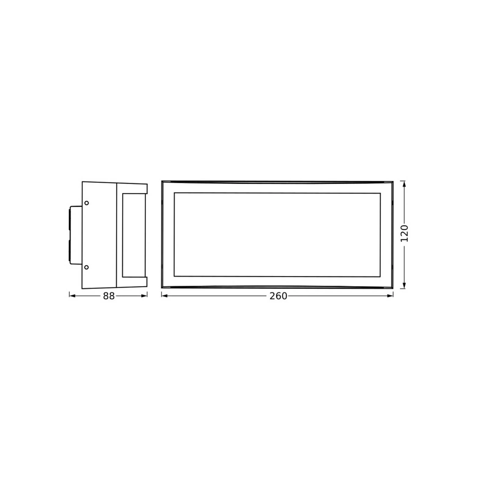 OSRAM Außenwandlampe ENDURA CLASSIC CUADRA, dunkelgrau, IP65 günstig online kaufen