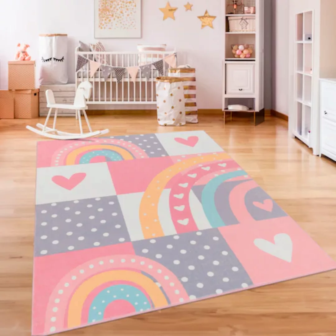 Paco Home Kinderteppich »Eliz 397«, rechteckig, Spielteppich, Patchwork-Mus günstig online kaufen