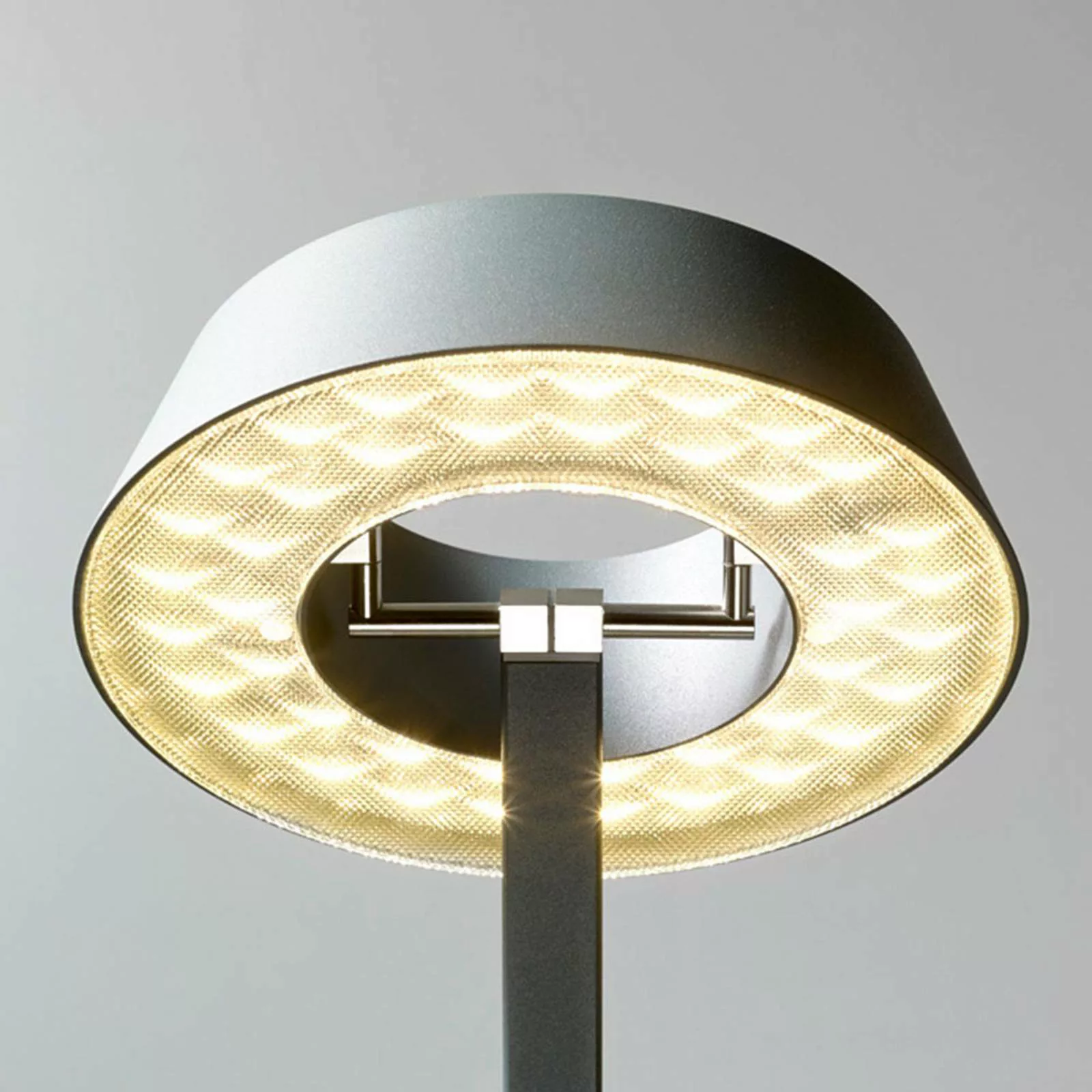 OLIGO Glance LED-Tischlampe gebogen grau matt günstig online kaufen