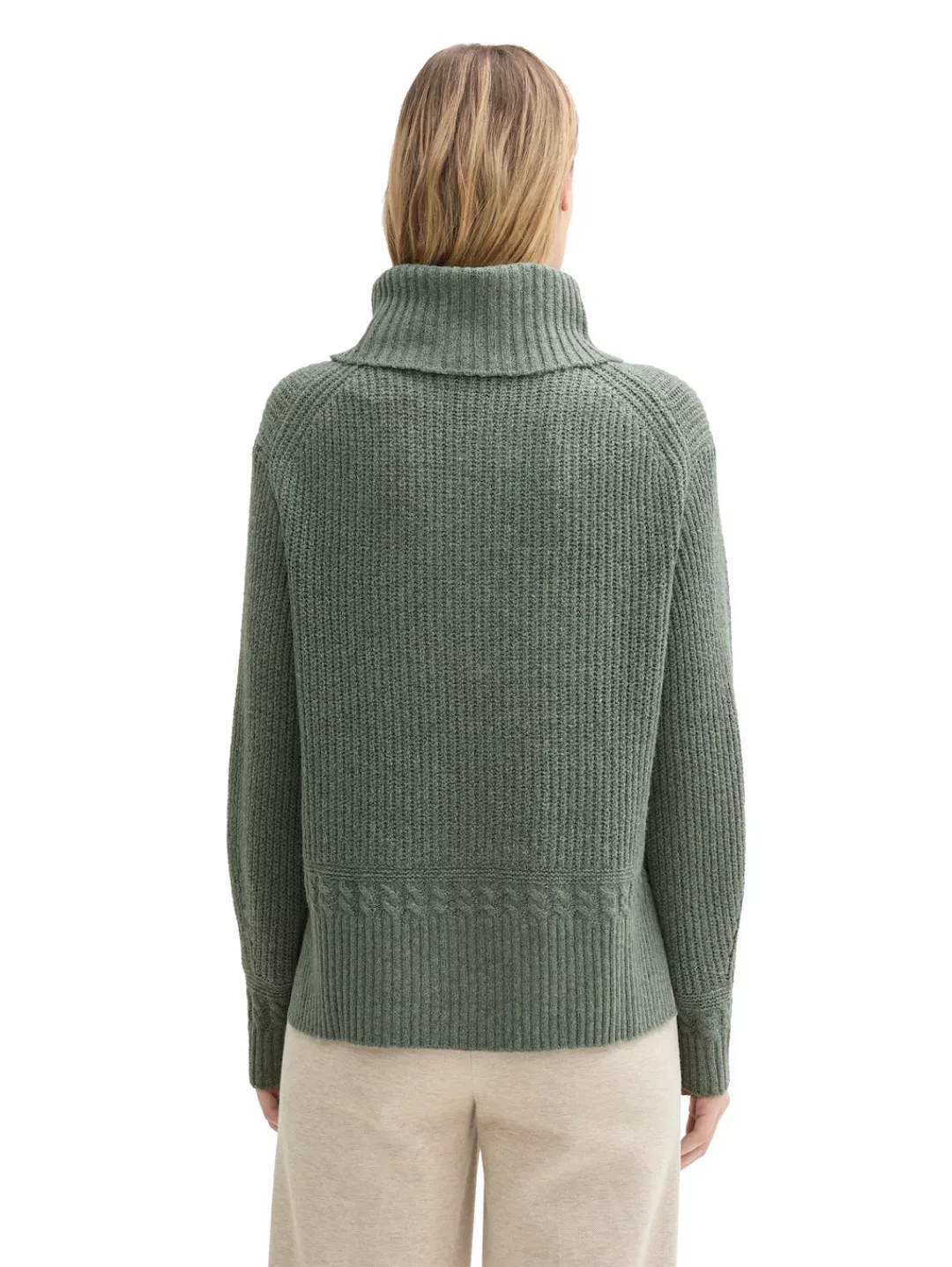 TOM TAILOR Strickpullover mit extra großem Struktur-Kragen günstig online kaufen