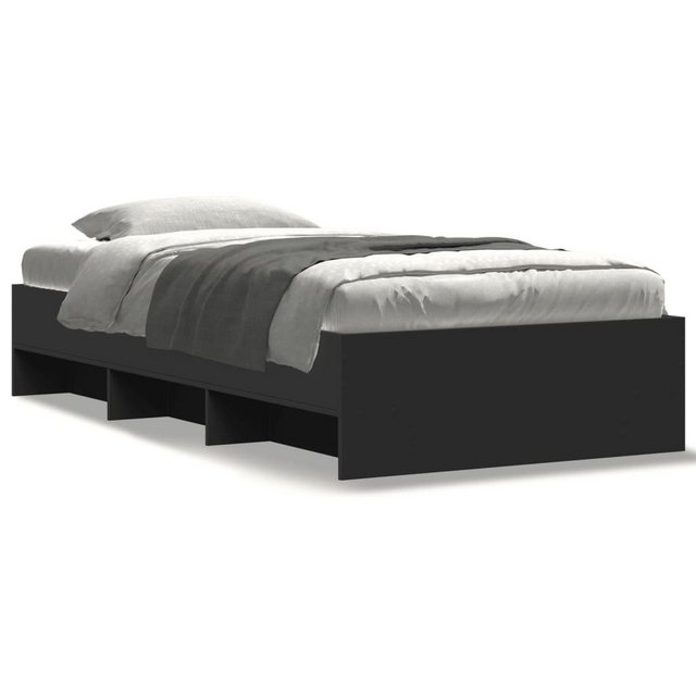 vidaXL Bett Bettgestell Schwarz 90x190 cm Holzwerkstoff günstig online kaufen