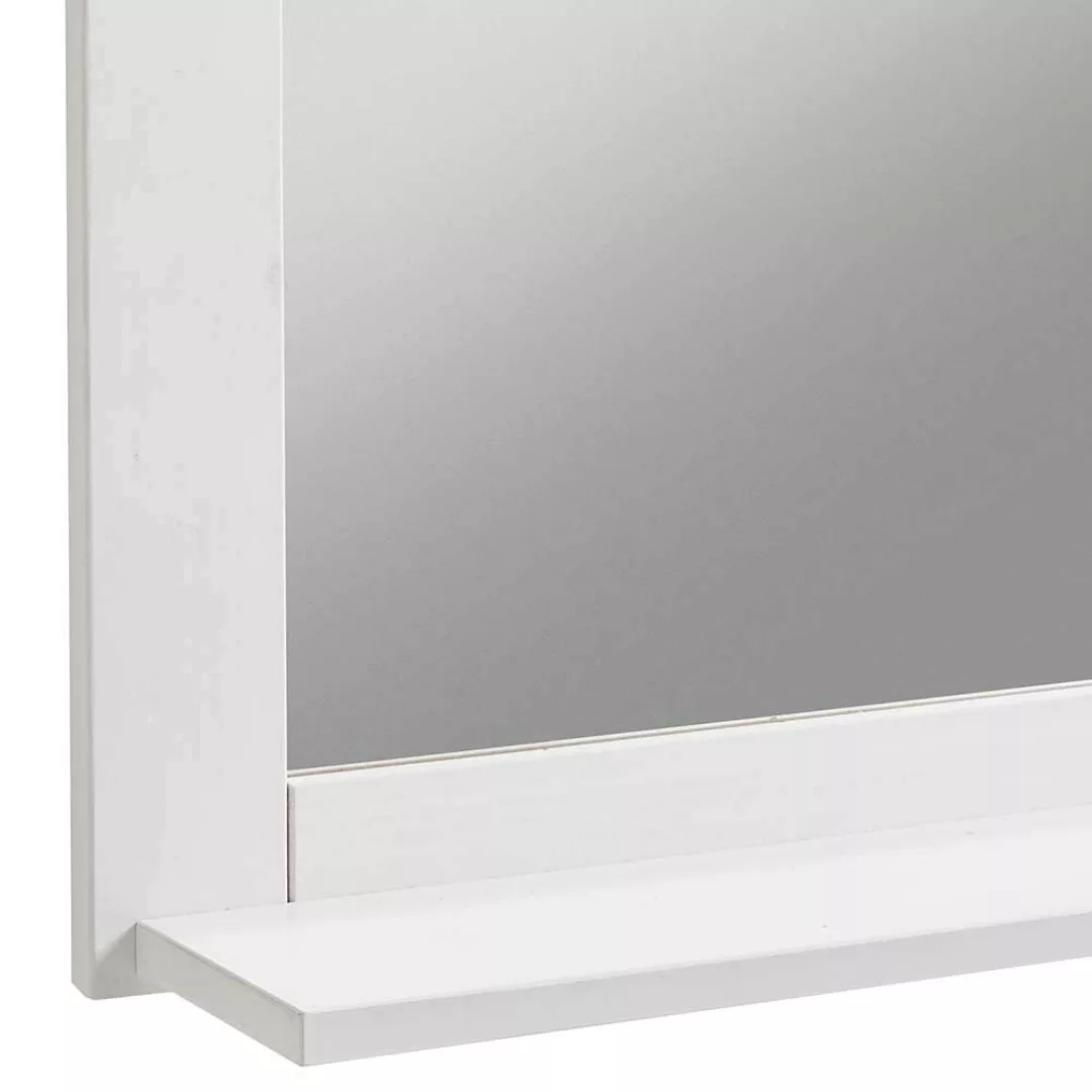 Badspiegel in Weiß und Grau Kiefer massiv 65 cm breit günstig online kaufen