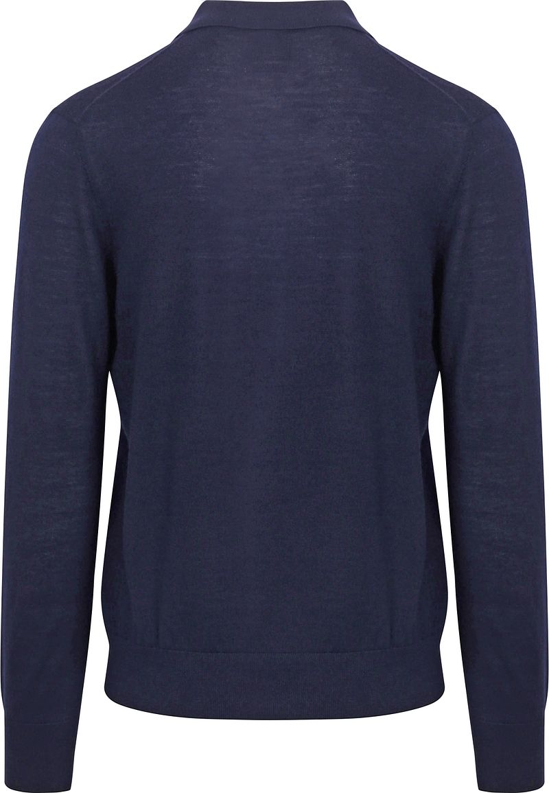 King Essentials The Robert Long Sleeve Poloshirt Merino Navy - Größe XXL günstig online kaufen