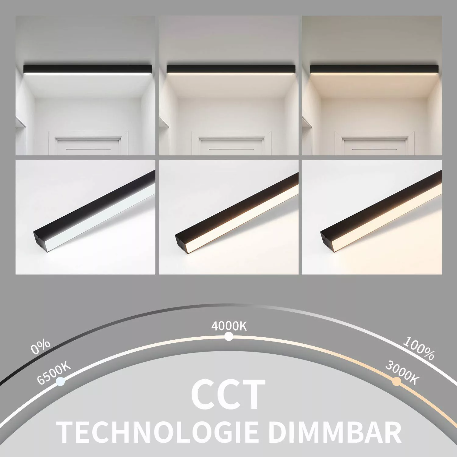 ZMH Deckenleuchten Whonzimmer Modern Dimmbar Bürolampe günstig online kaufen