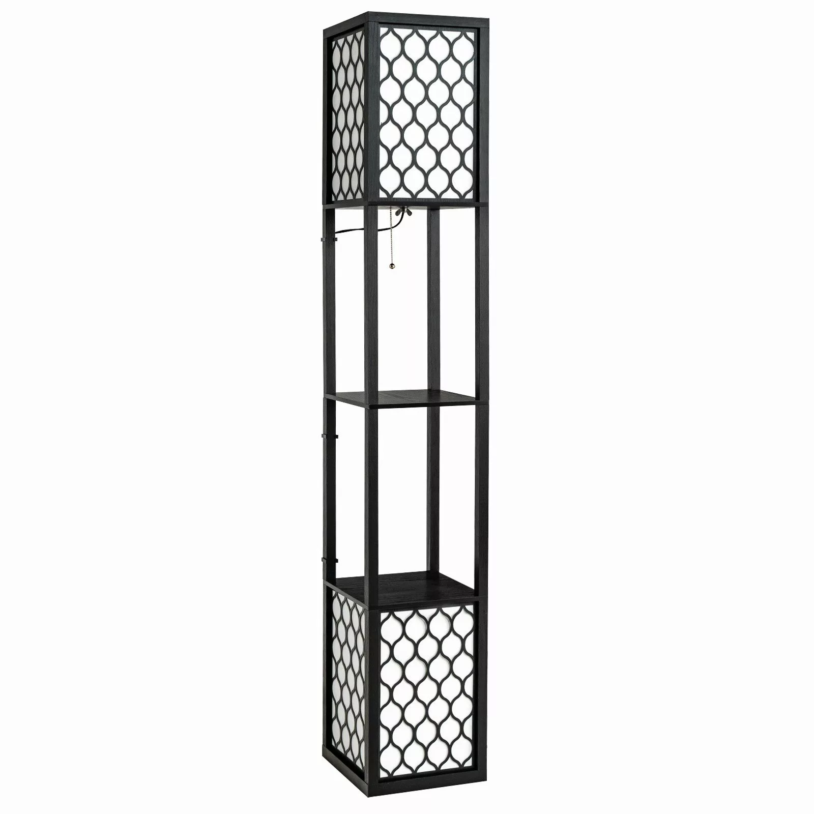 COSTWAY Stehlampe, Stehleuchte 156cm, mit Regal, günstig online kaufen