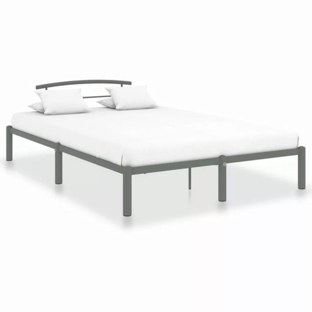 furnicato Bett Bettgestell Grau Metall 120x200 cm günstig online kaufen