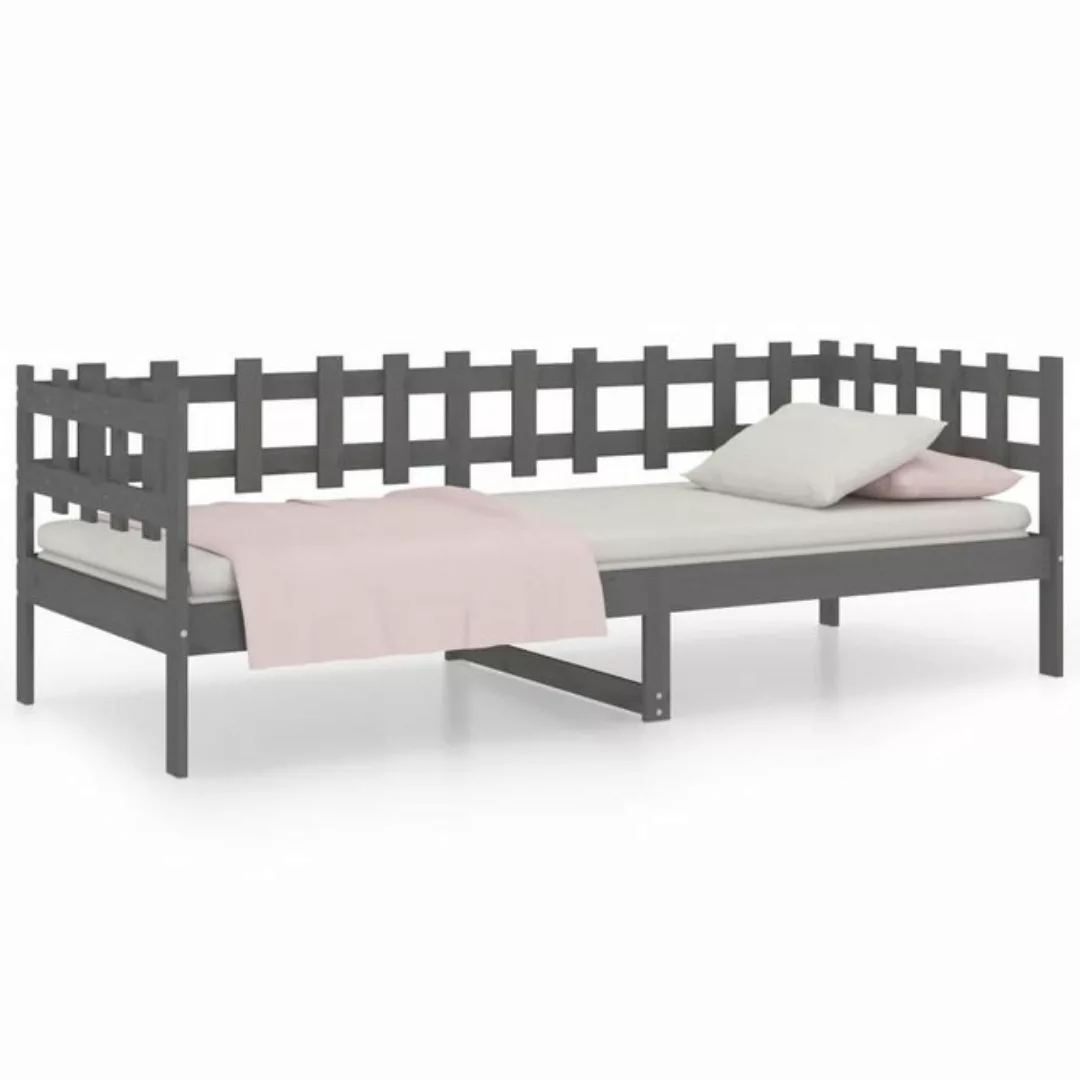 furnicato Bett Tagesbett Grau 90x190 cm Massivholz Kiefer (1-tlg) günstig online kaufen